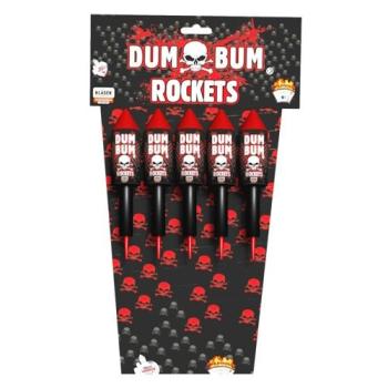 610 - Dumbum rocket with scream, 5er-Pack